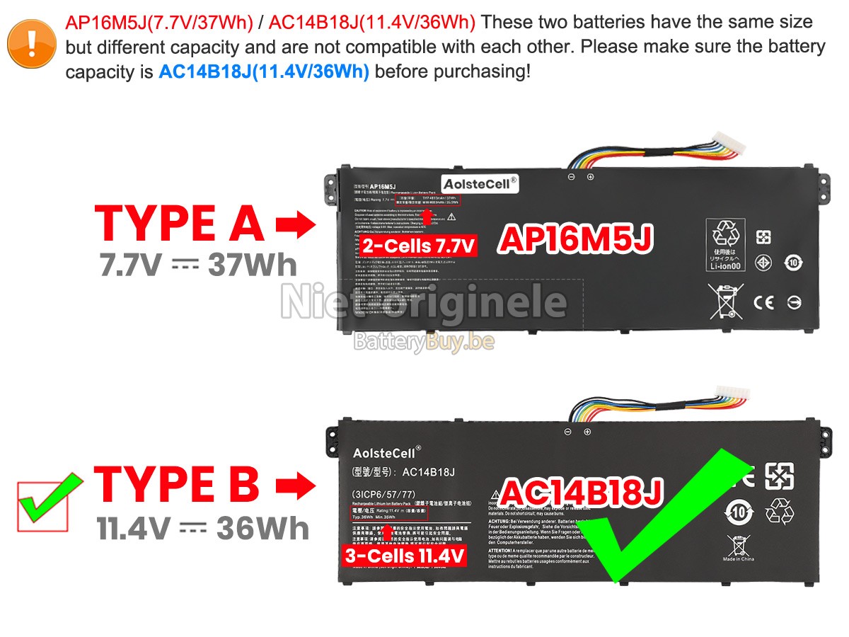 Acer Aspire 3 A315-41-R8UU accu