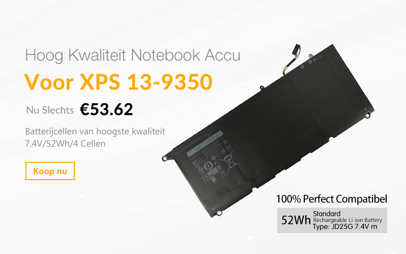 Dell XPS 13-9350 Accu Vervangen