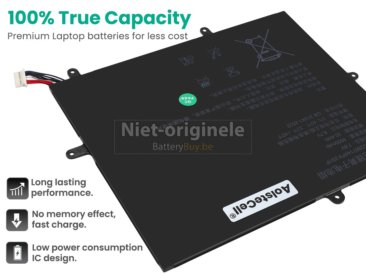AolsteCell U2867144PV-2S1P accu