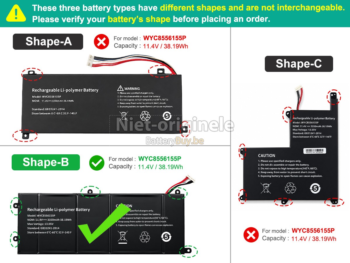AolsteCell SMARTBOOK PRO M-SBP14I5 accu