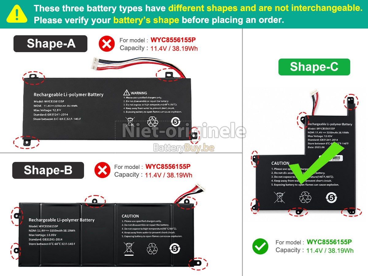 AolsteCell SMARTBOOK PRO M-SBP14I5 accu