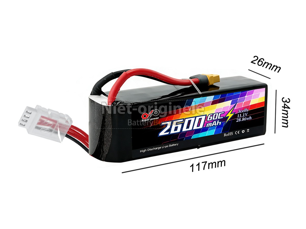AolsteCell 11.1V 2600MAH 60C XT60 accu