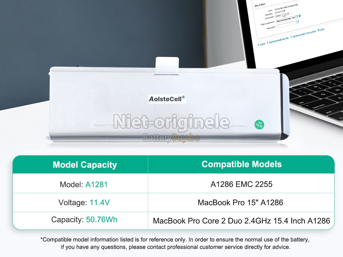 Apple MacBook Pro 15_ MB470*/A accu