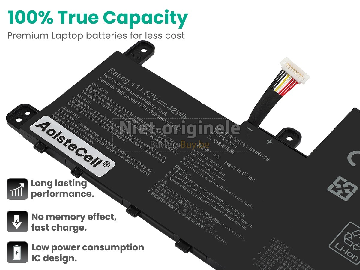 Asus VivoBook S530UN-BQ097T accu