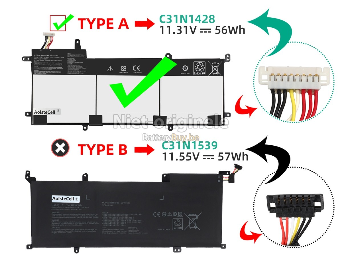 Asus ZenBook UX306UA-FB125T accu