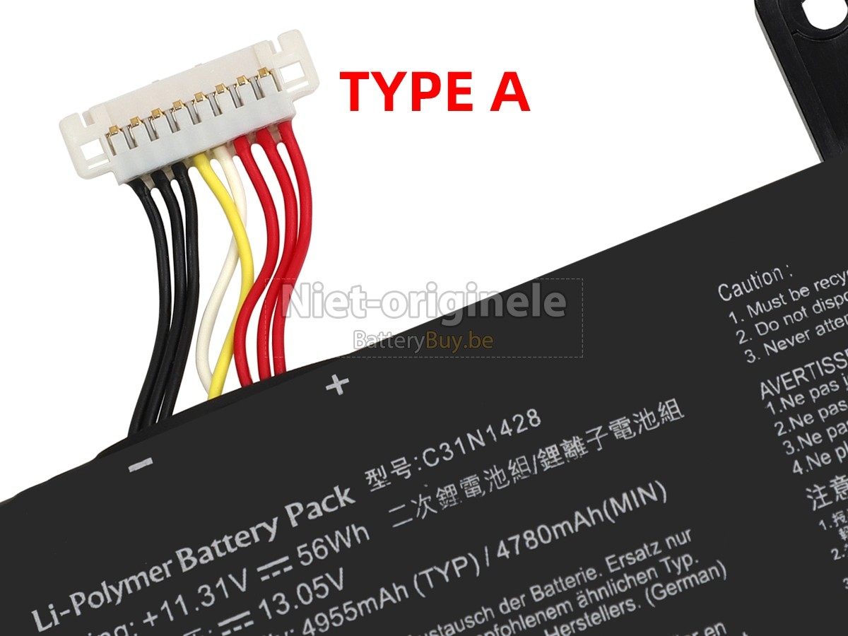 Asus ZenBook UX306UA-FB125T accu