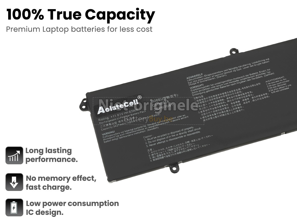 Asus VivoBook Pro 14X OLED M7400QE-KM032T accu