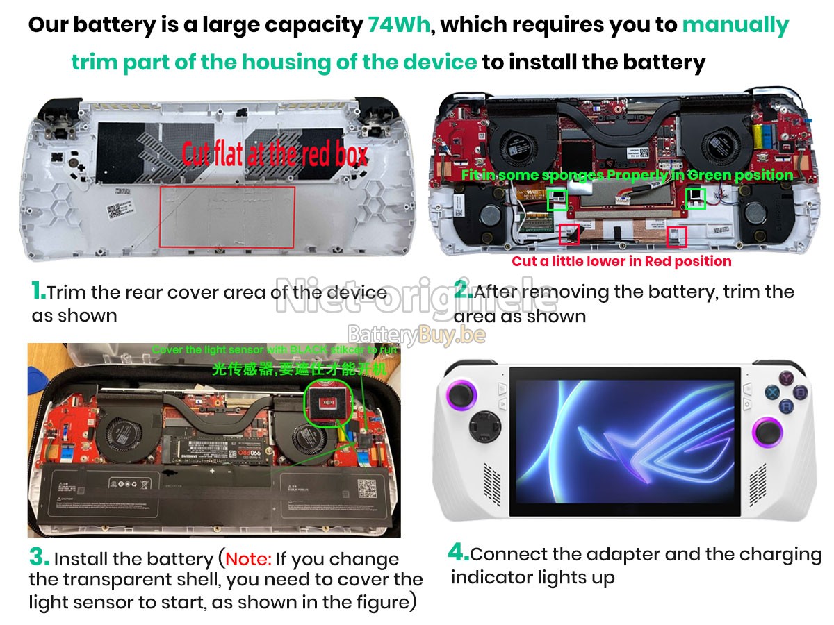 Asus Rog AllY RC71L-NH022W accu