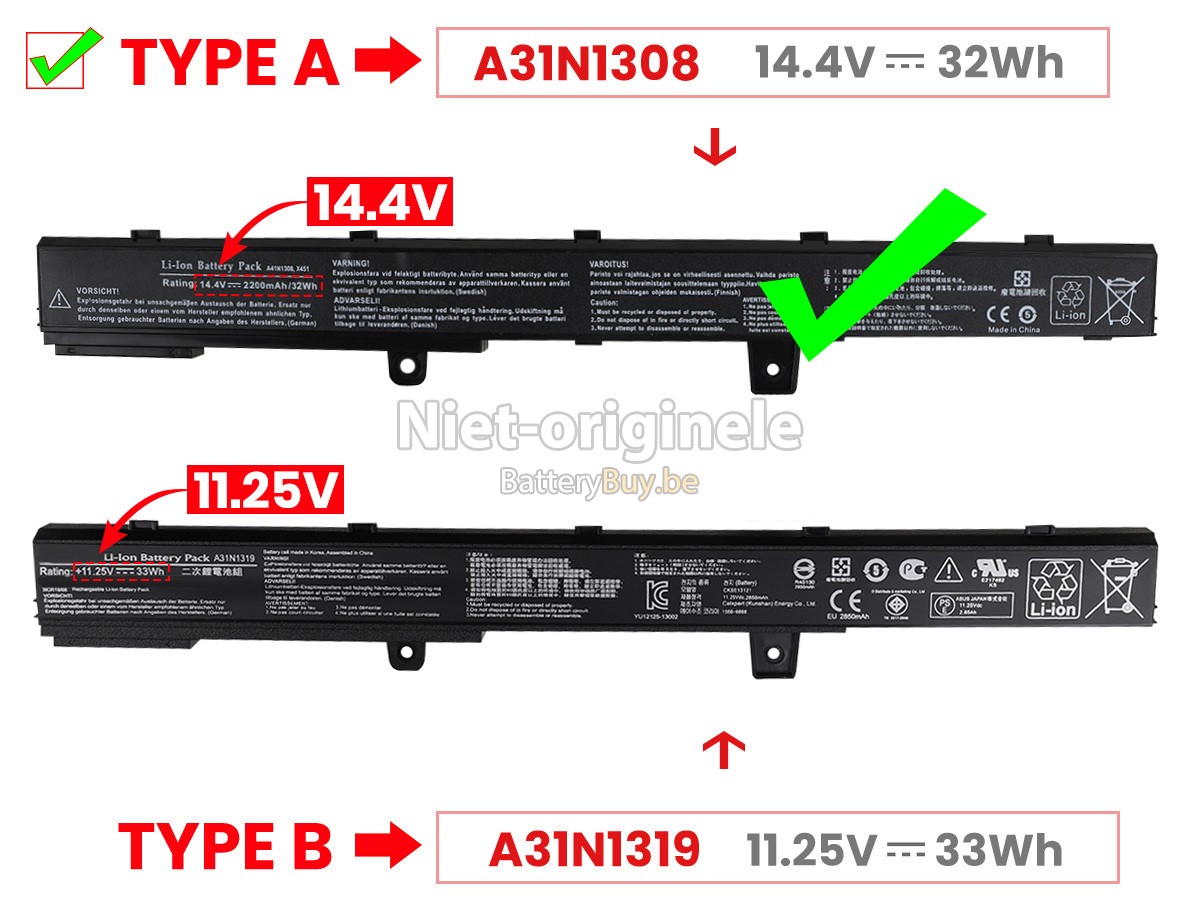 Asus R411MA-VX088H accu