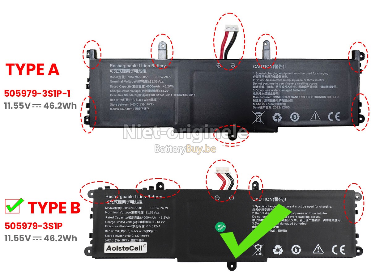 CHUWI COREBOOK X4 accu