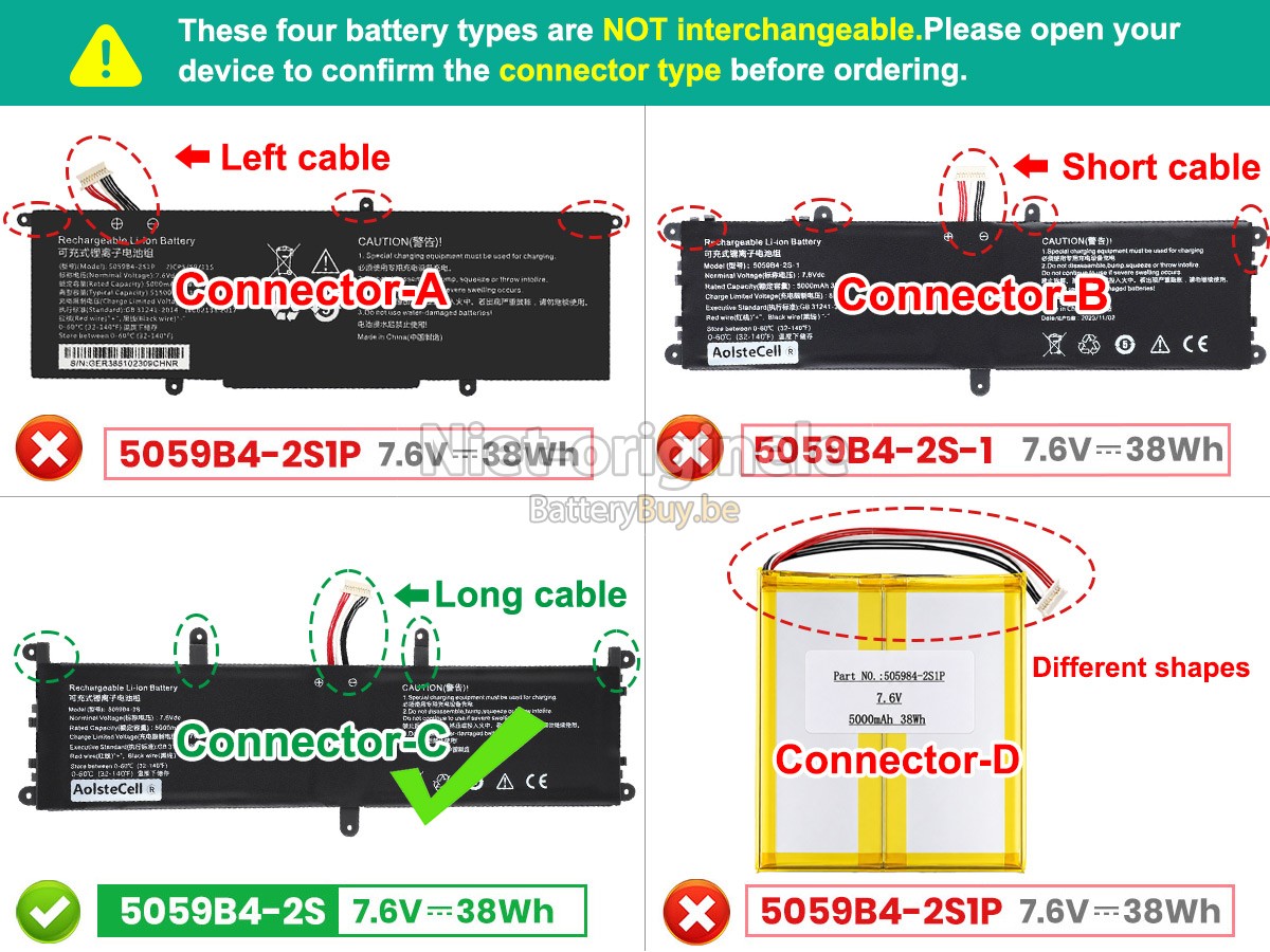 CHUWI 5059B4-2S1P accu