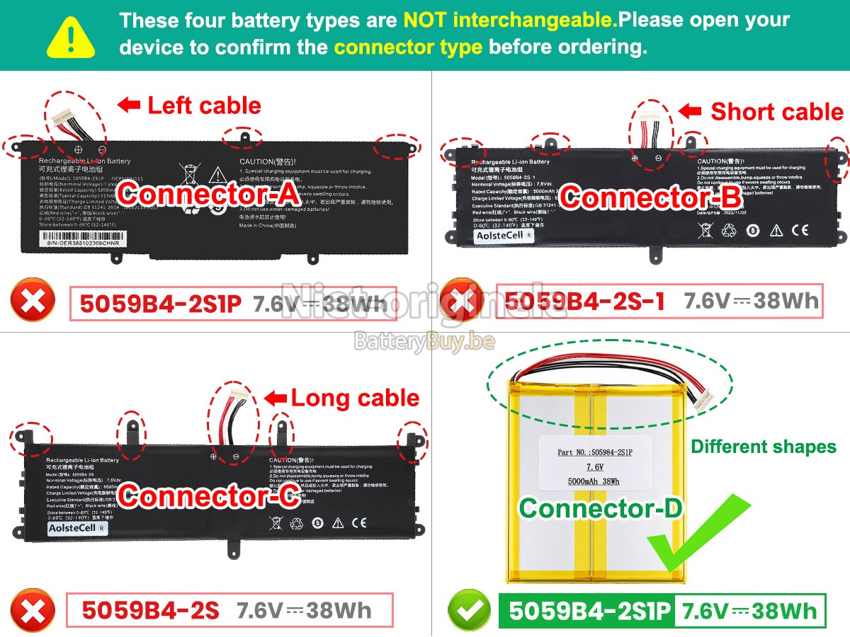 CHUWI 5059B4-2S1P accu