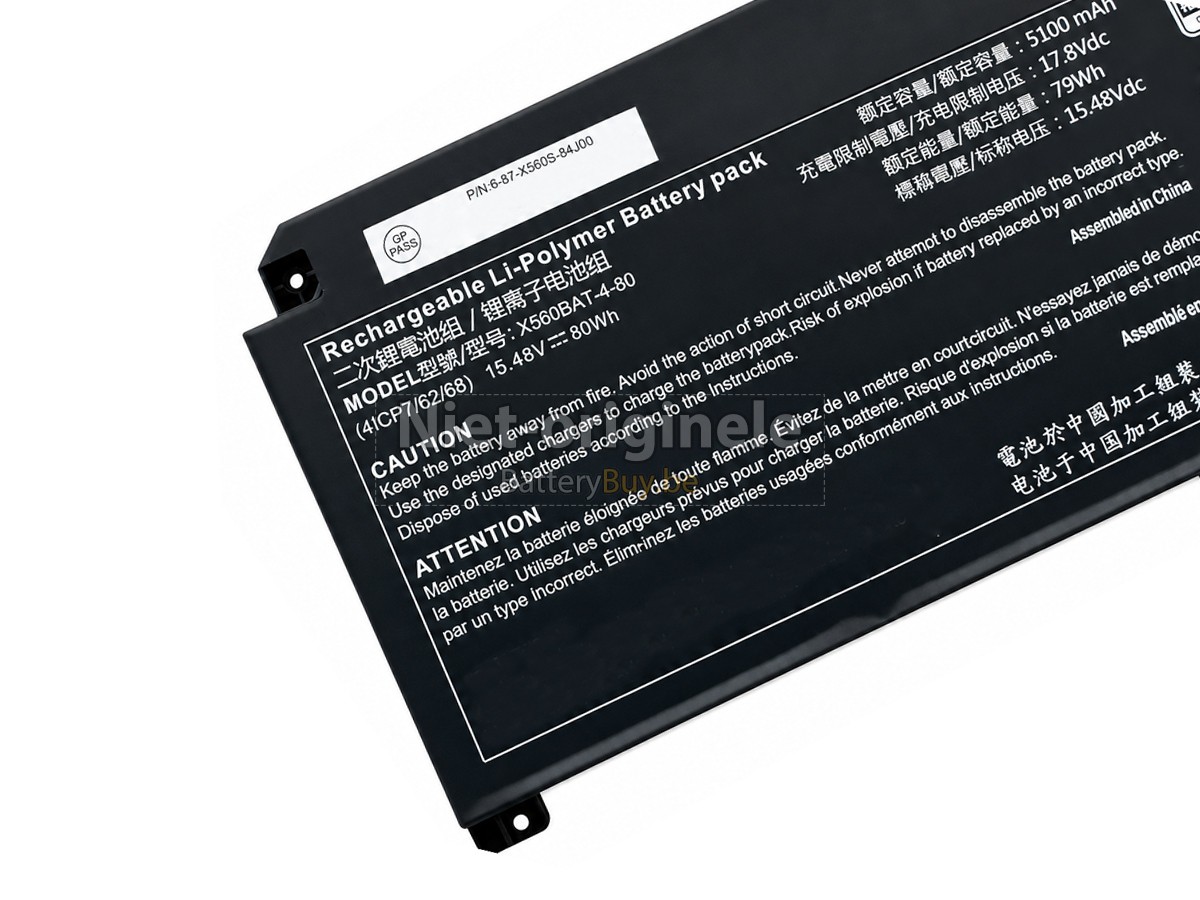 Clevo 6-87-X560S-81N00 accu