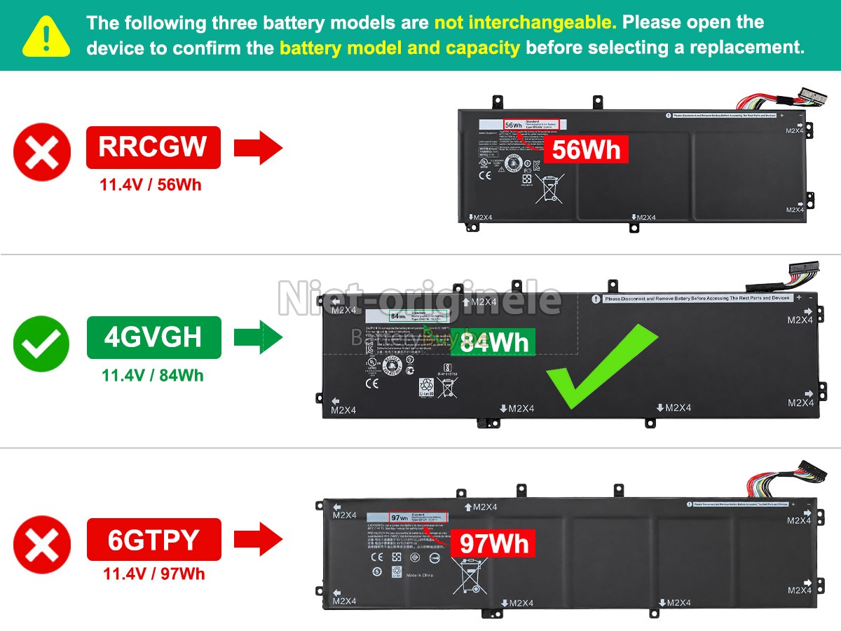 Dell P56F accu