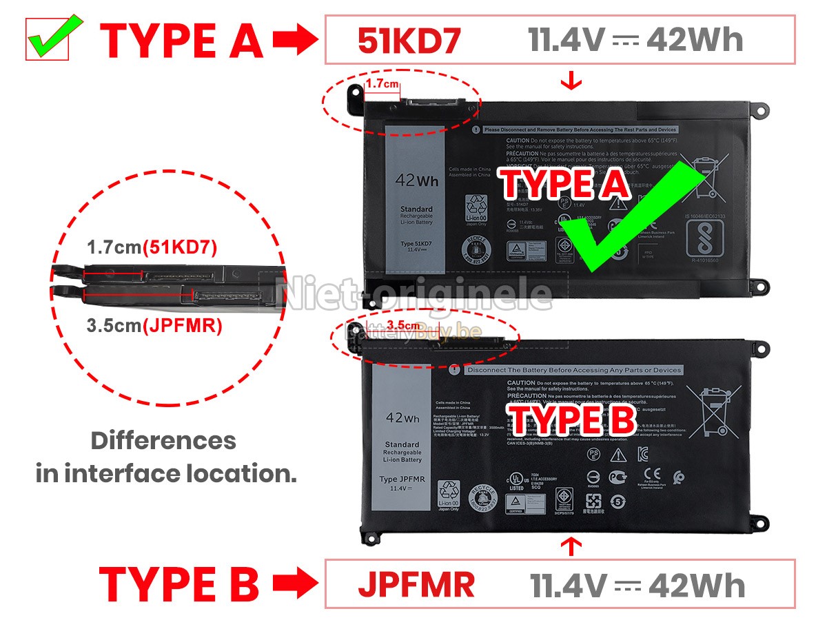 Dell Chromebook 3100 2-IN-1 accu