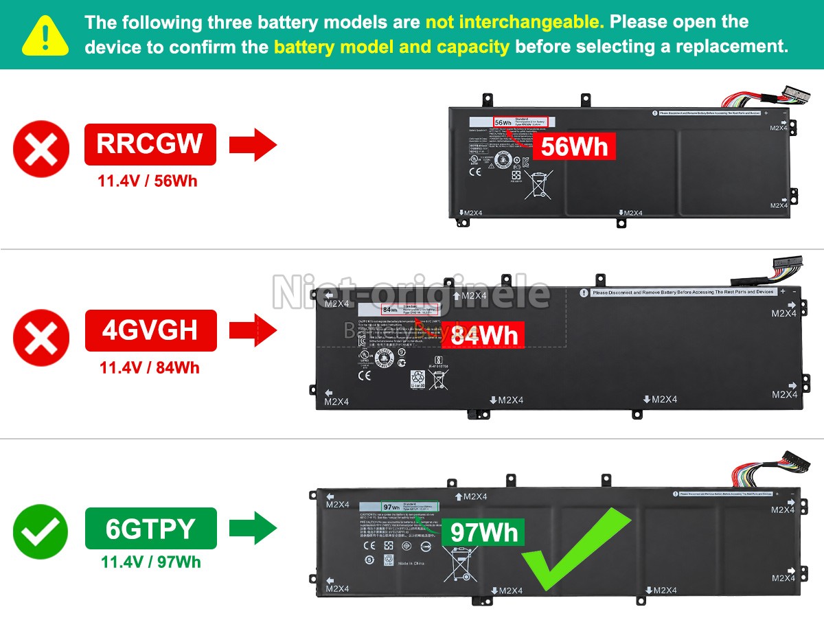Dell P56F accu