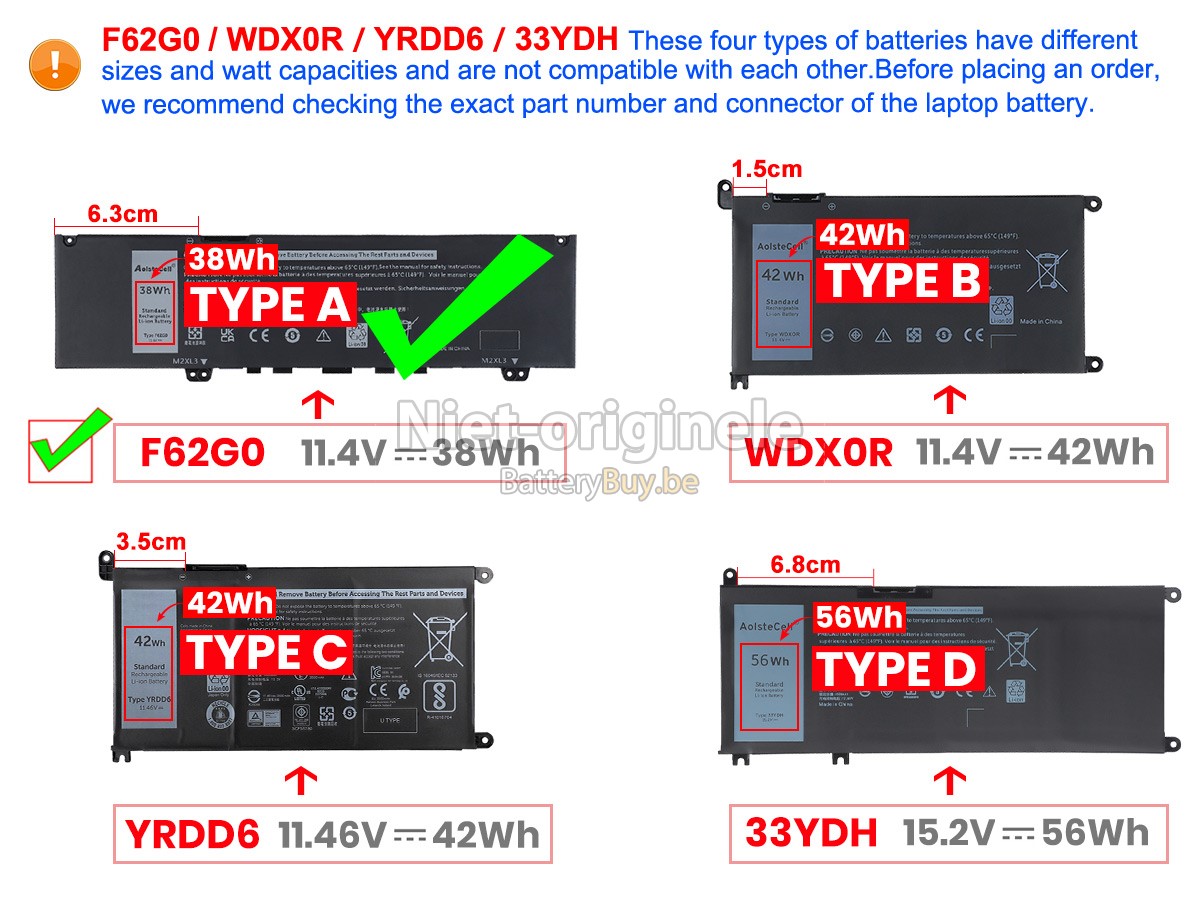 Dell Inspiron 13 7000 2-IN-1 accu