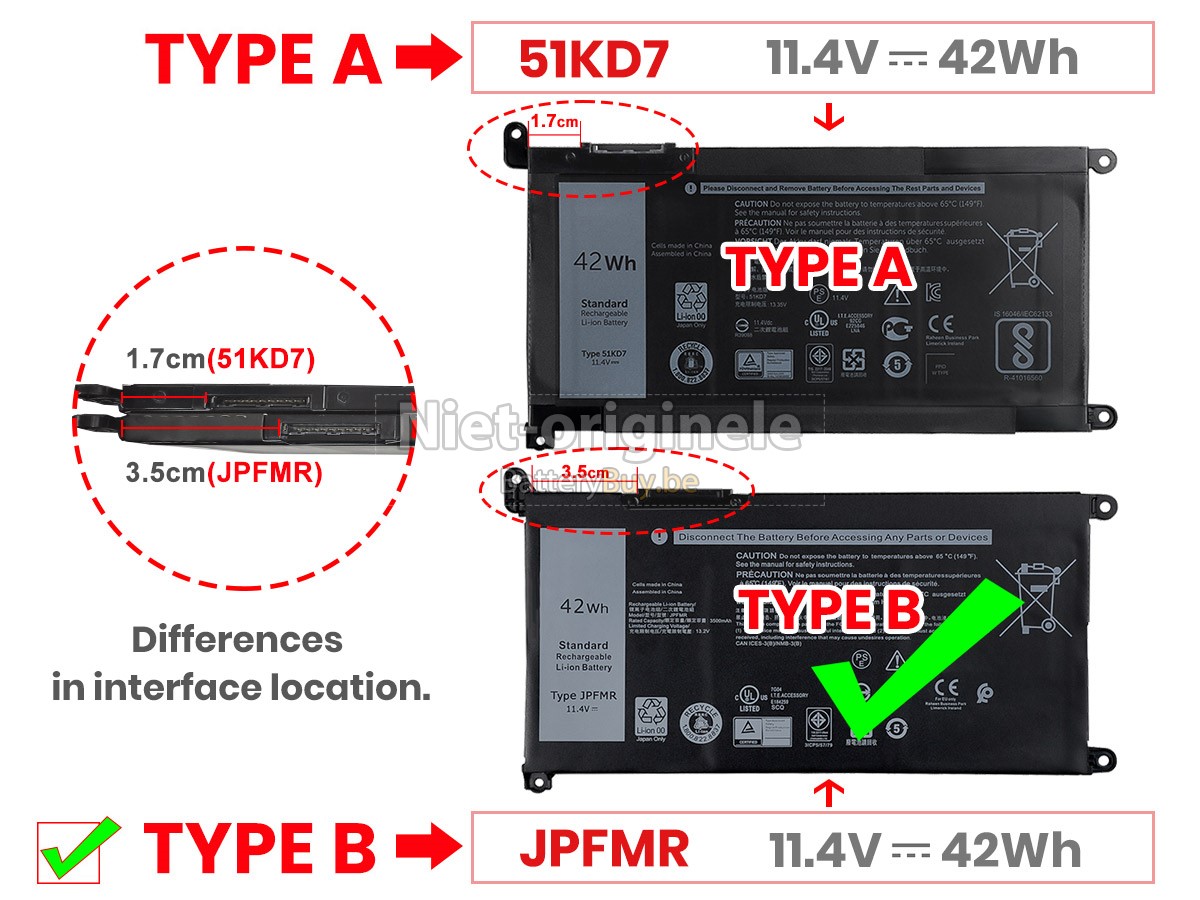 Dell Chromebook 3100 2-IN-1 accu