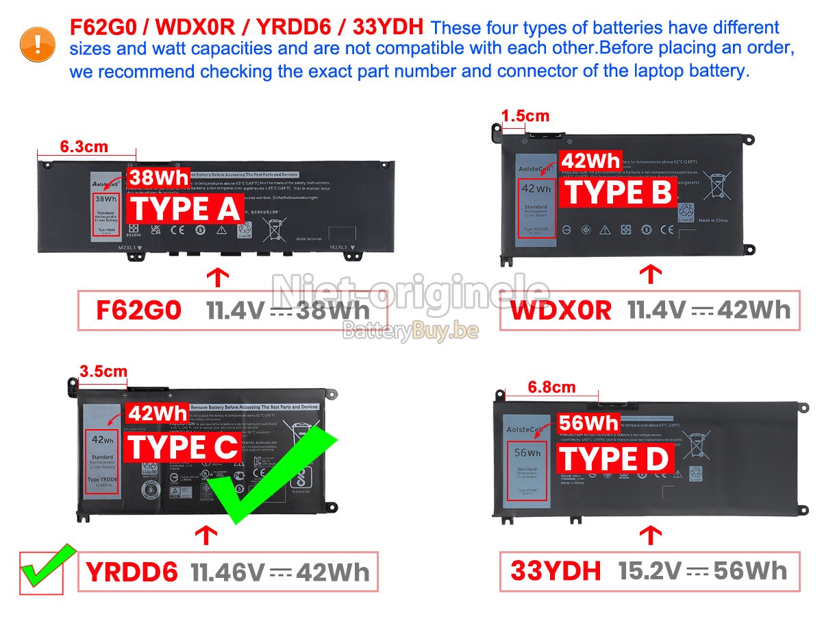 Dell Inspiron 13 7000 2-IN-1 accu