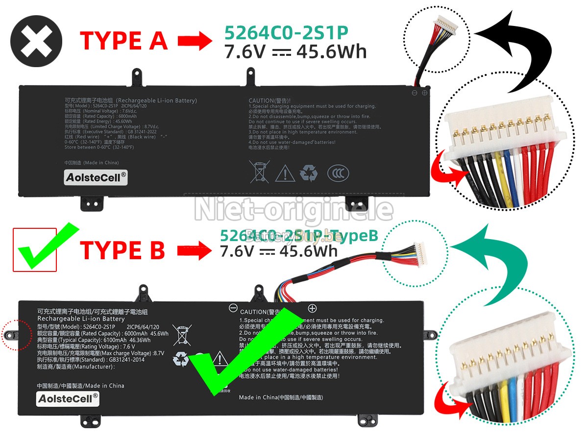 Haier 5264C0-2S1P accu