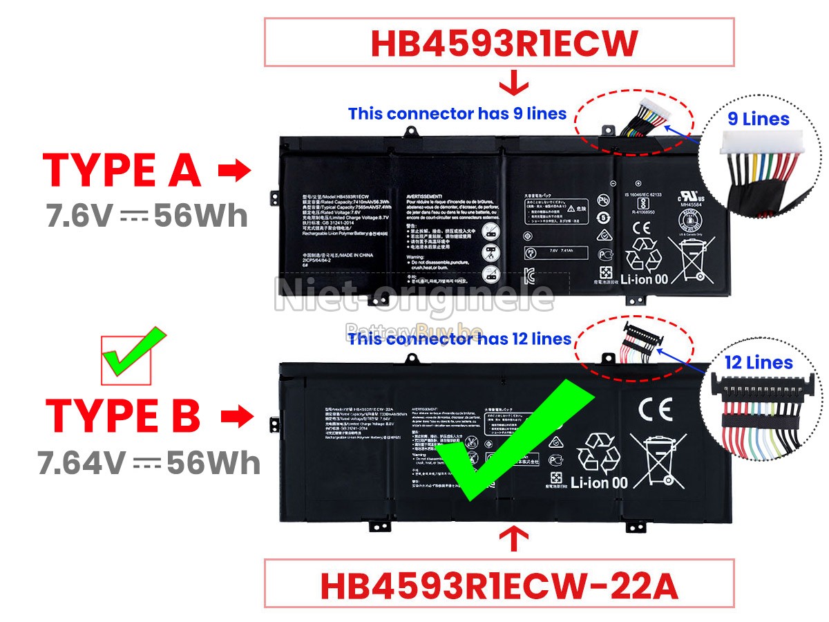 Huawei MATEBOOK X PRO 2018 accu