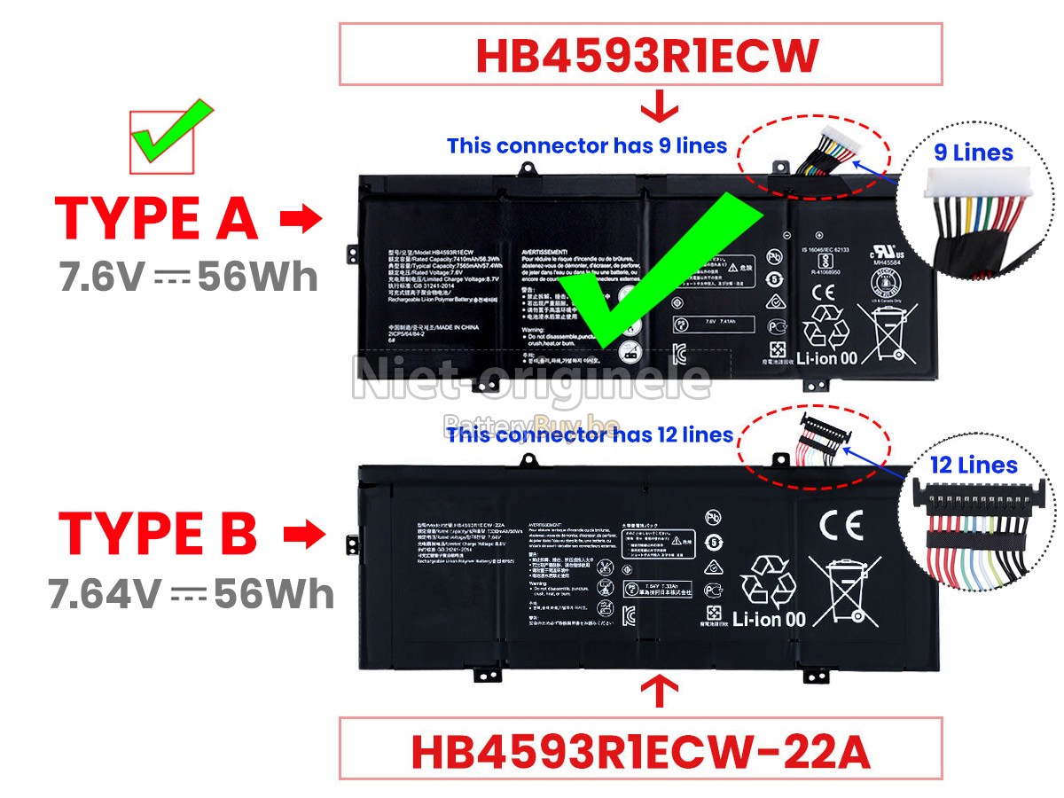 Huawei MATEBOOK X PRO 2018 accu