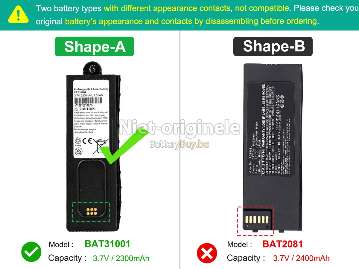 Iridium BAT31001 accu