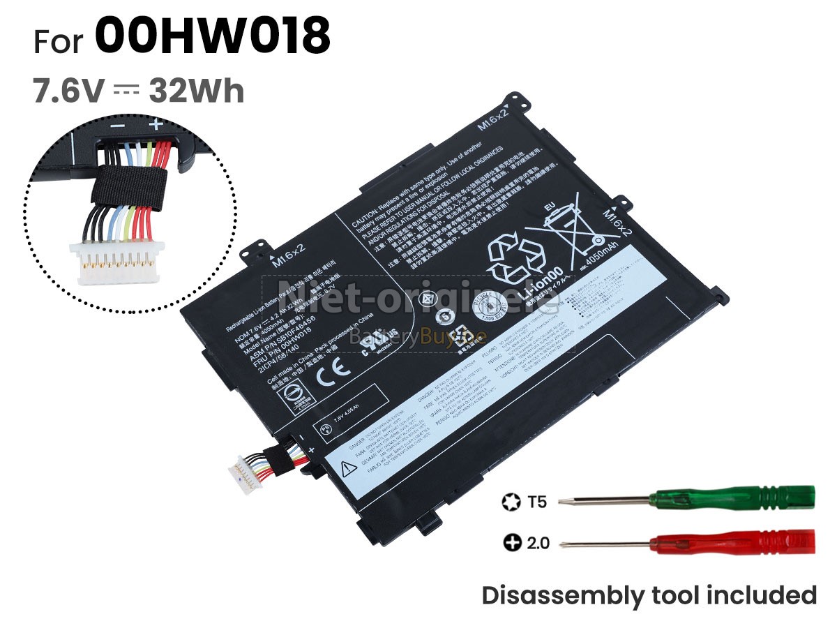 Lenovo ThinkPad 10-20E3000VUS accu