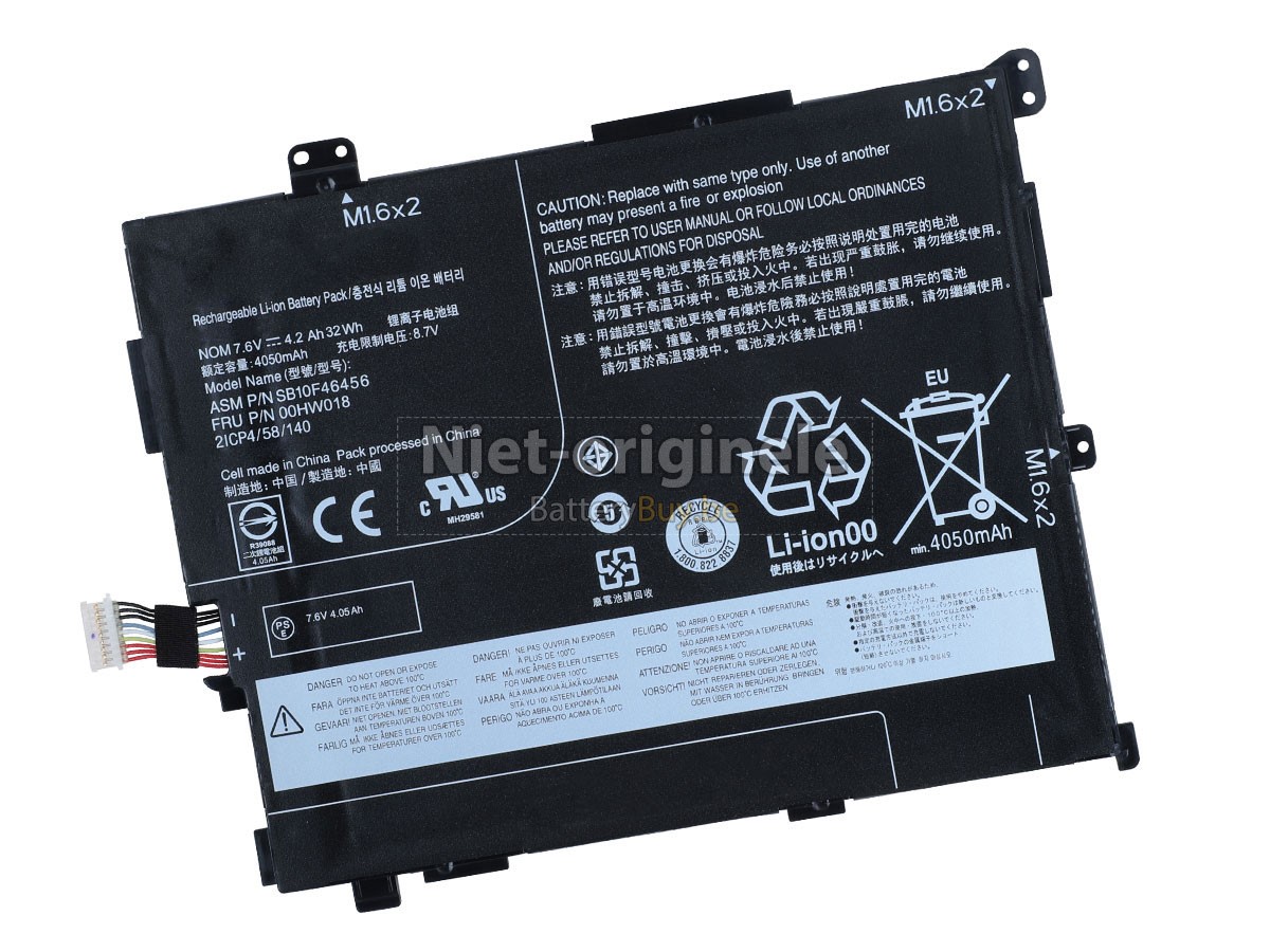 Lenovo ThinkPad 10-20E3000VUS accu