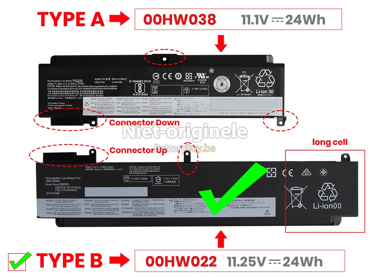 Lenovo SB10F46476 accu