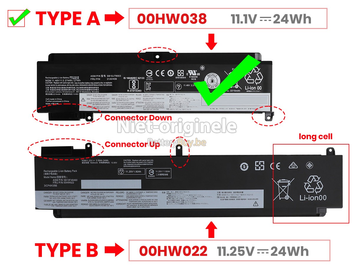 Lenovo SB10F46476 accu