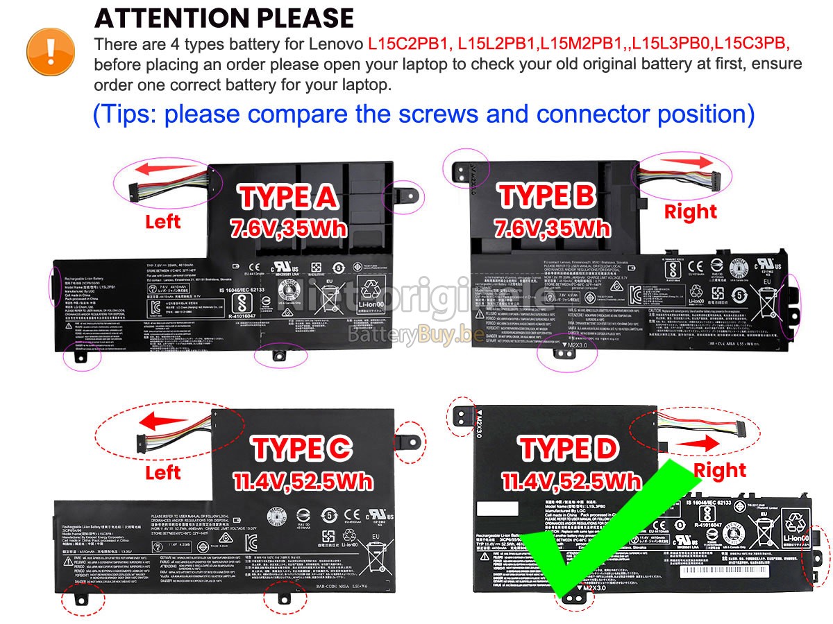 Lenovo L15C2PB1 accu