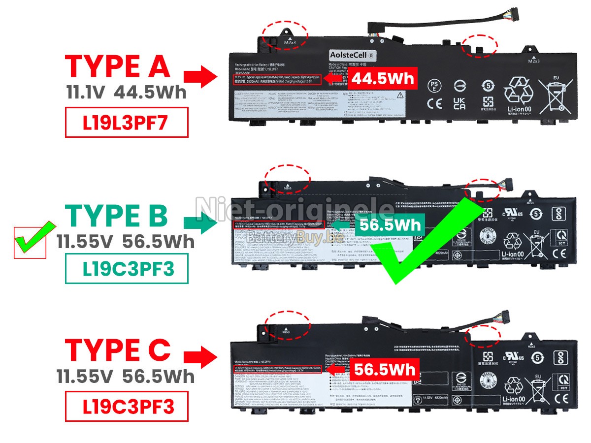 Lenovo IdeaPad 5 14ITL05-82FE00J1IV accu