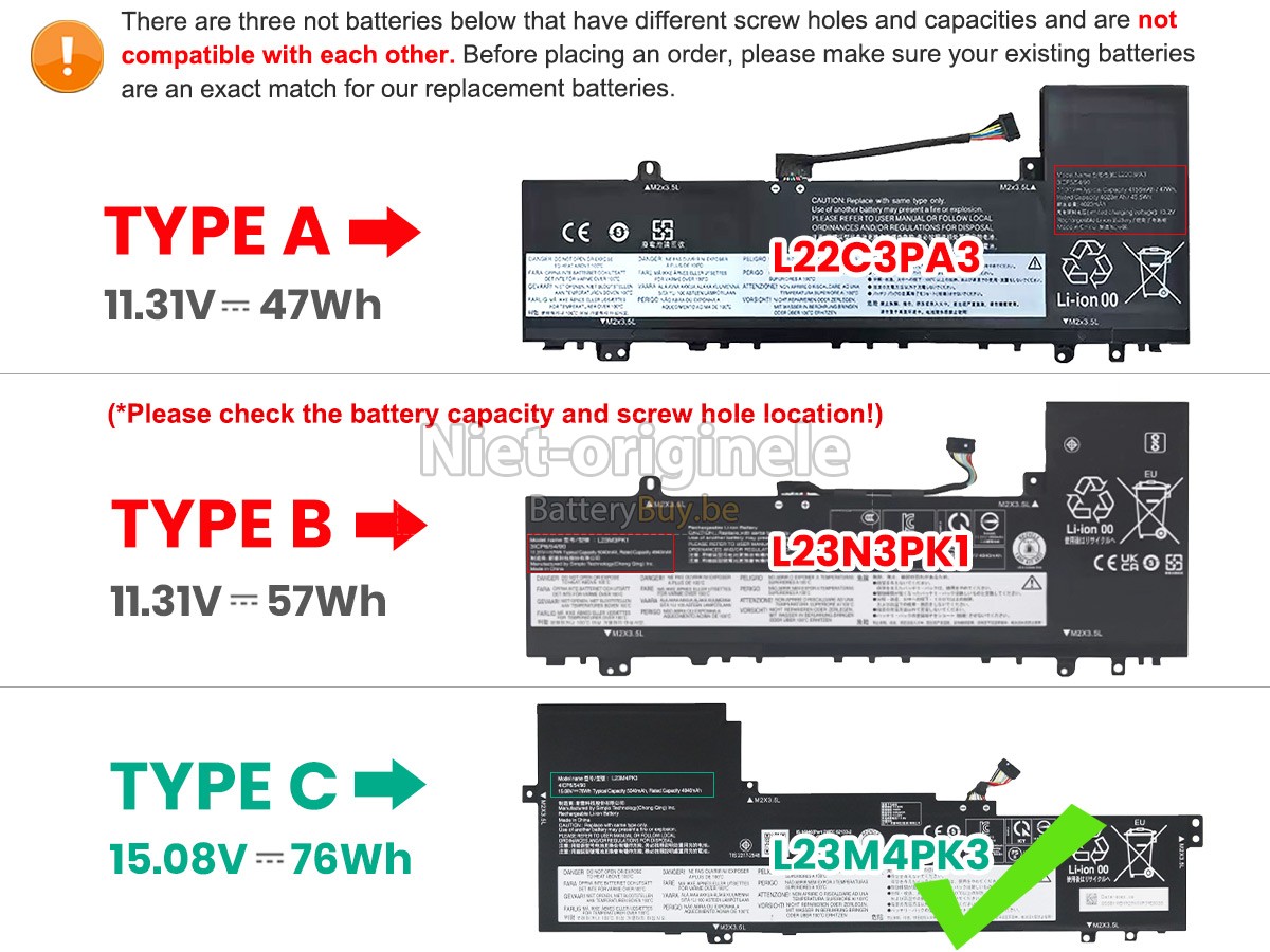 Lenovo IdeaPad SLIM 5 16AHP9-83DD0024SB accu