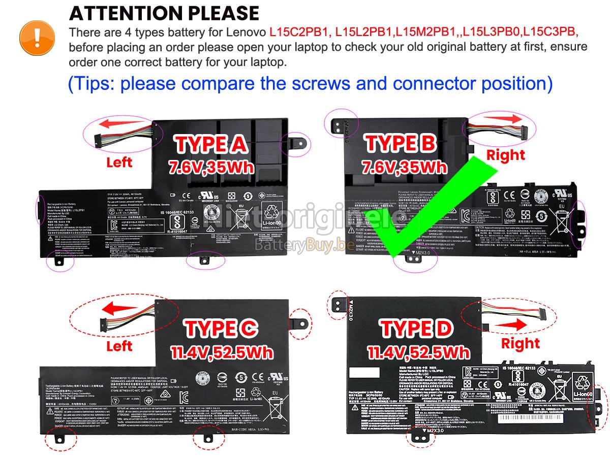 Lenovo L15C2PB1 accu
