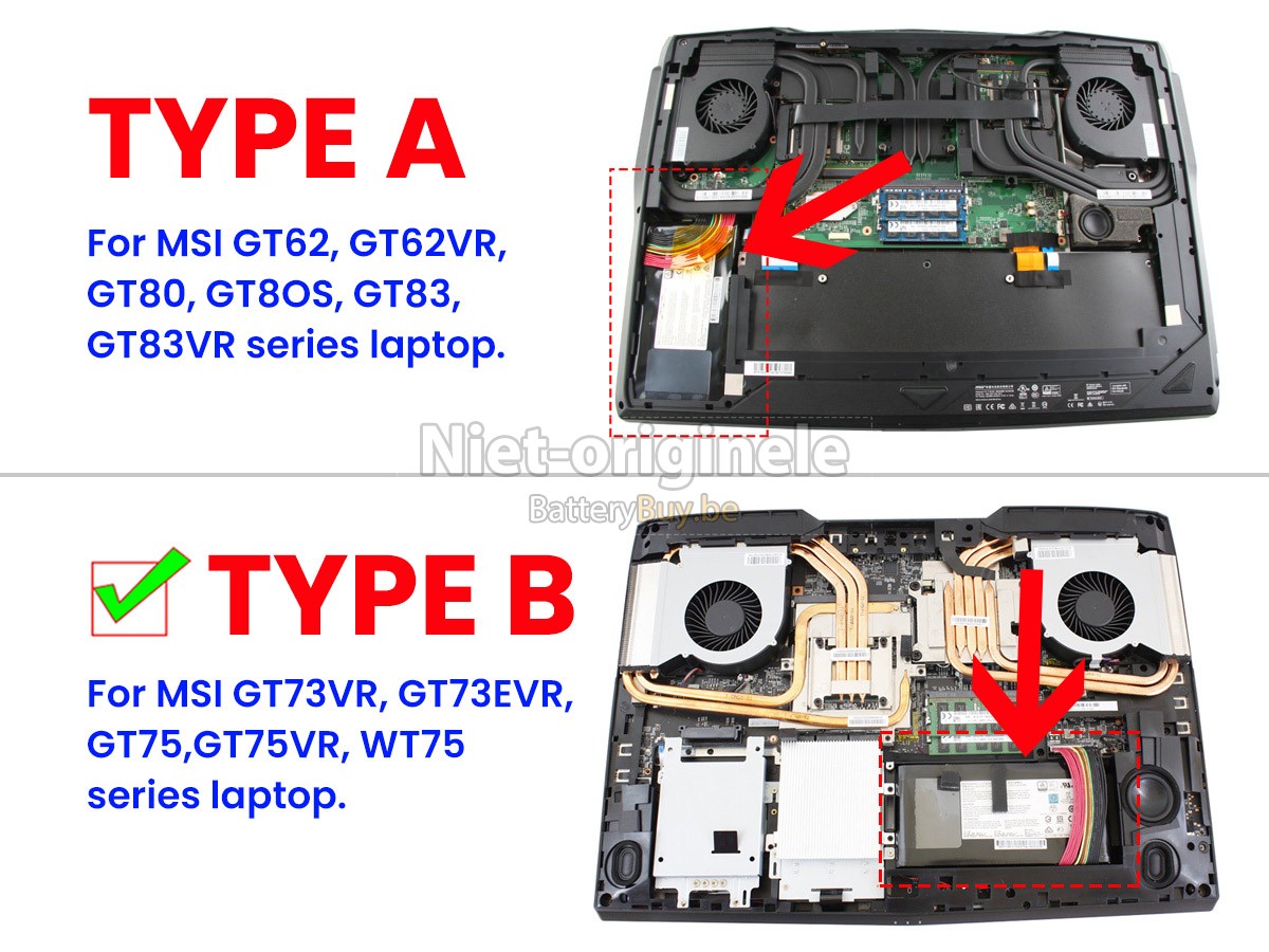 MSI WT75 8SK-008 accu