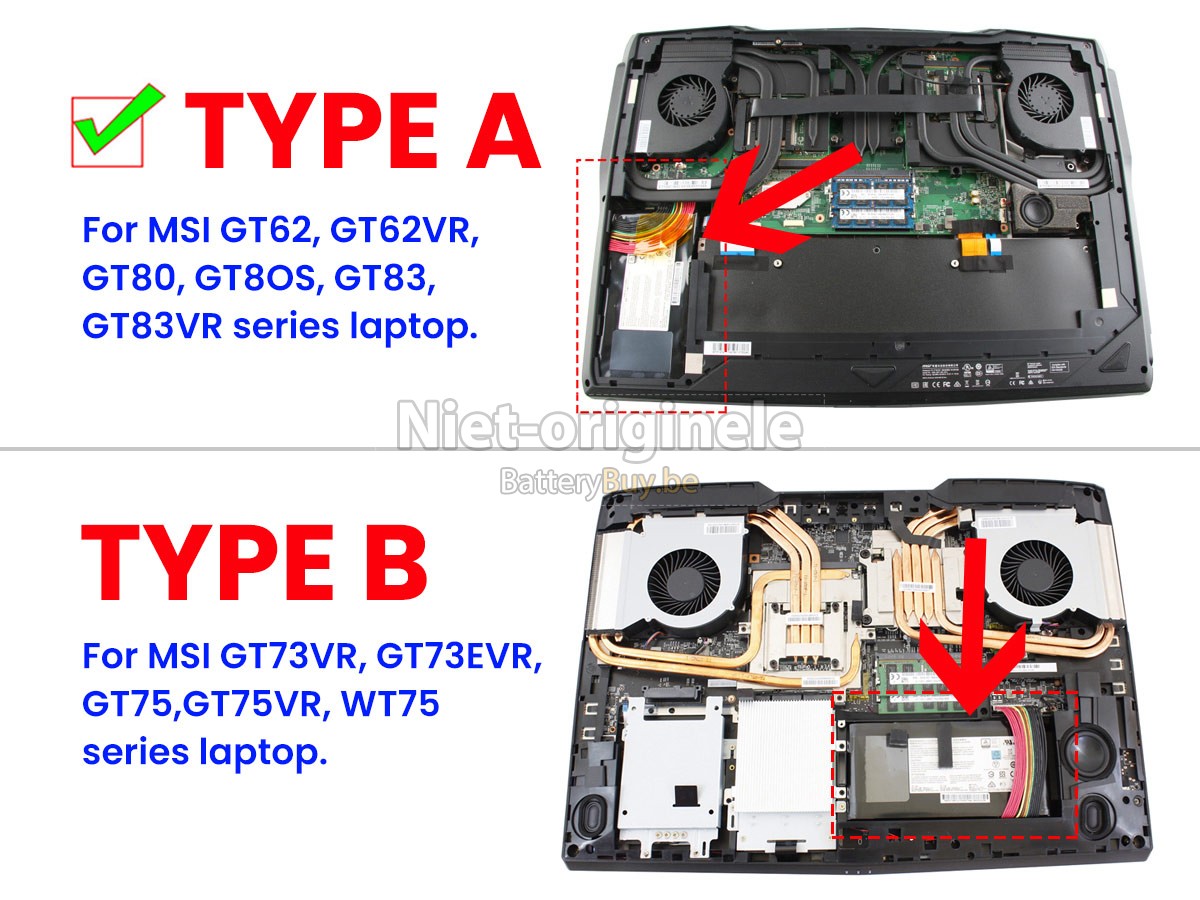MSI WT75 8SK-008 accu