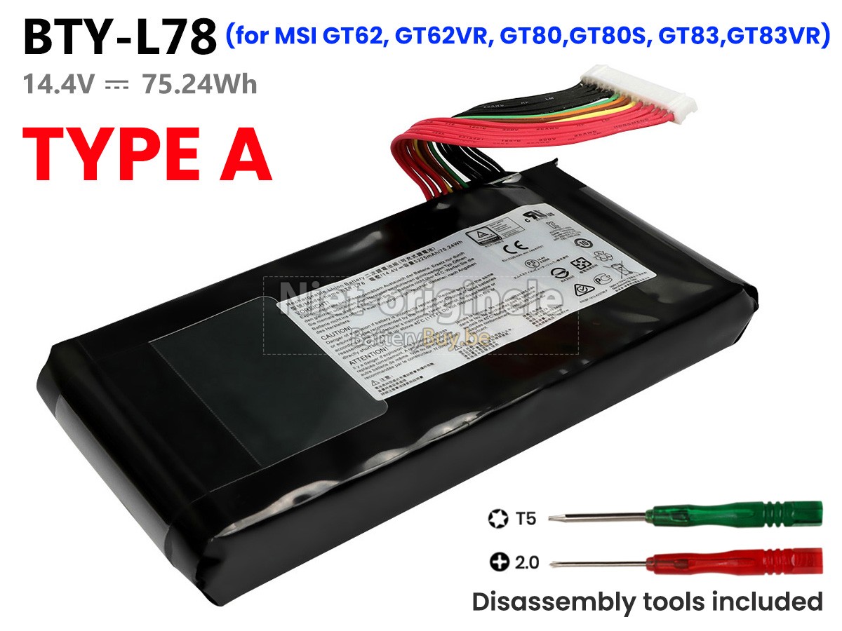 MSI WT75 8SK-008 accu