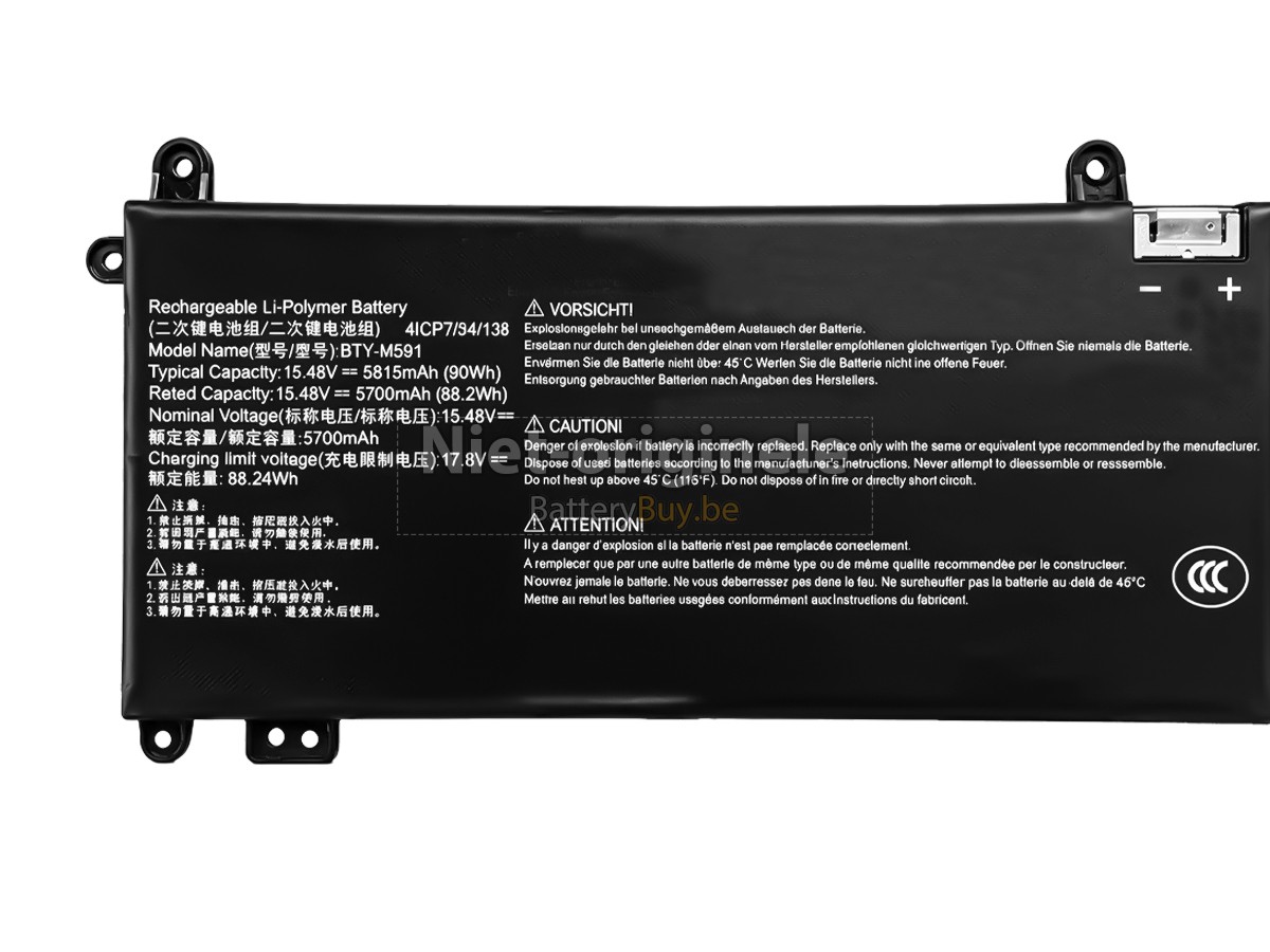 MSI BTY-M591 accu