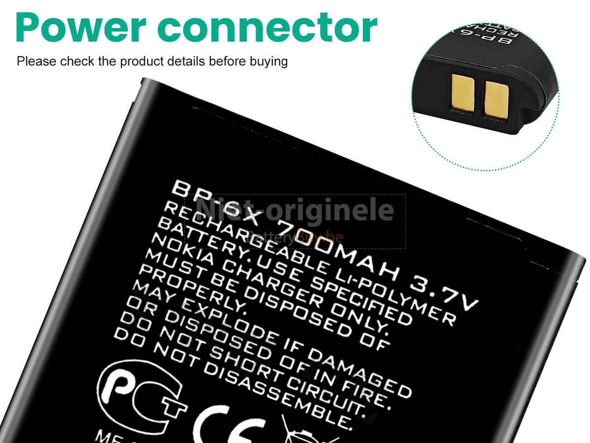 Nokia 8800 SIROCCO RM-165 accu