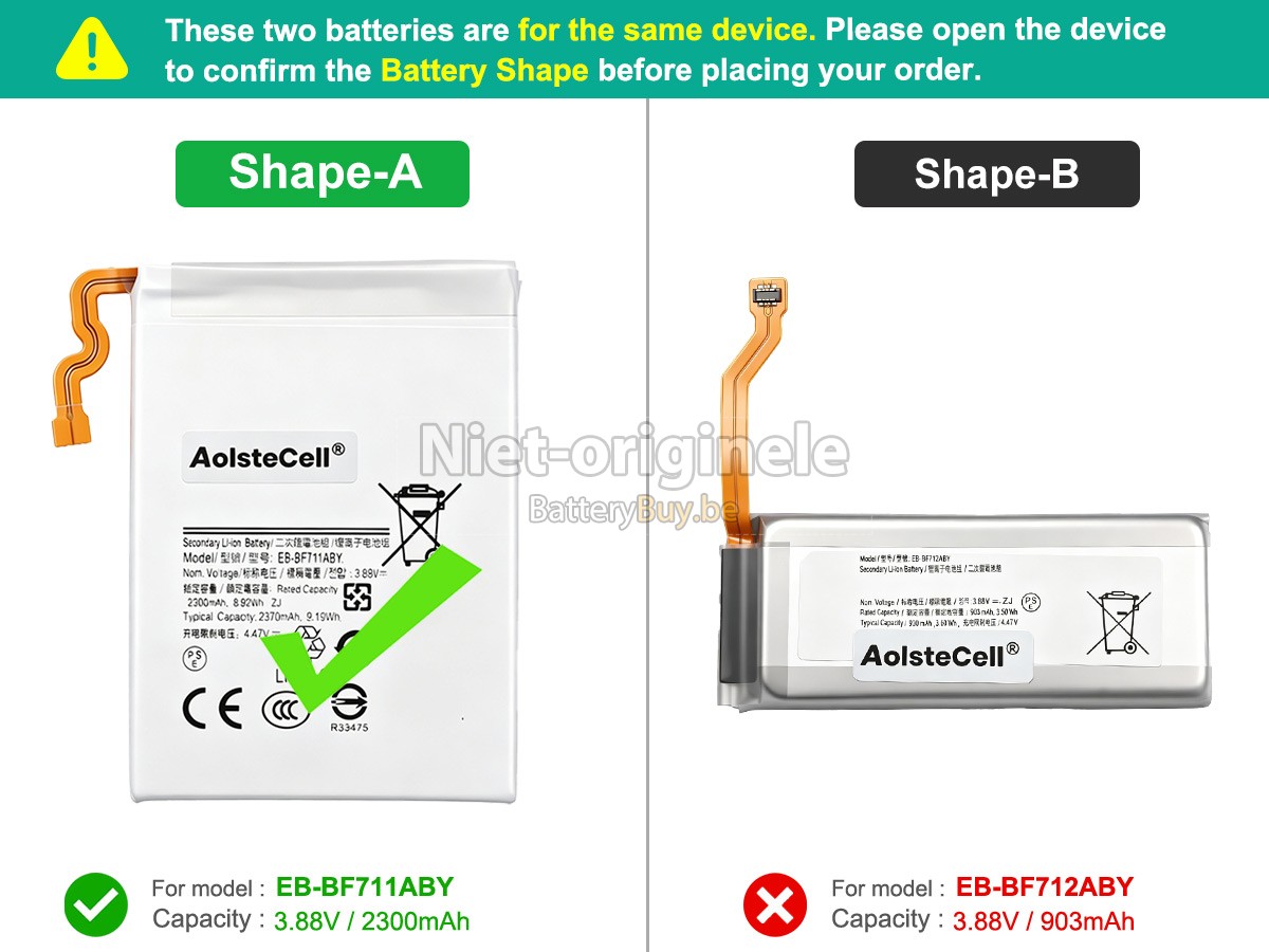 Samsung GALAXY Z FILP 3 accu
