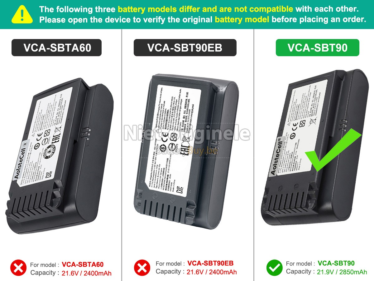 Samsung VS20T7511T5/AA accu