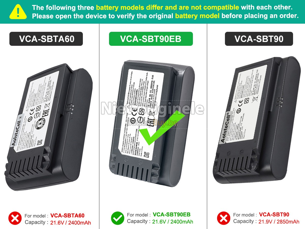 Samsung VS20T7511T5/AA accu