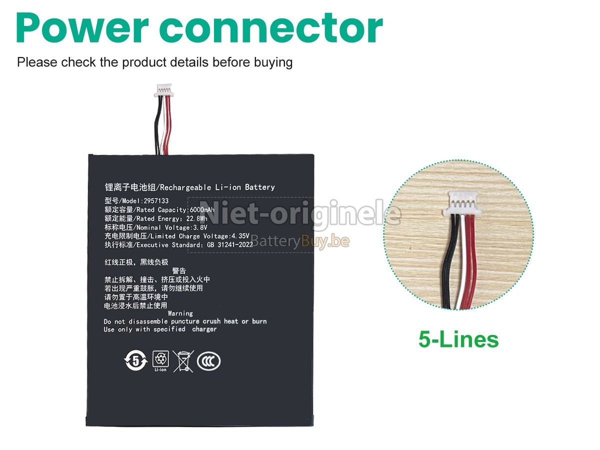 Teclast 2957133 accu