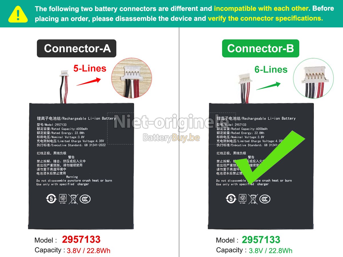 Teclast 2957133 accu