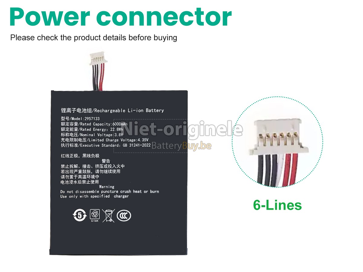 Teclast 2957133 accu