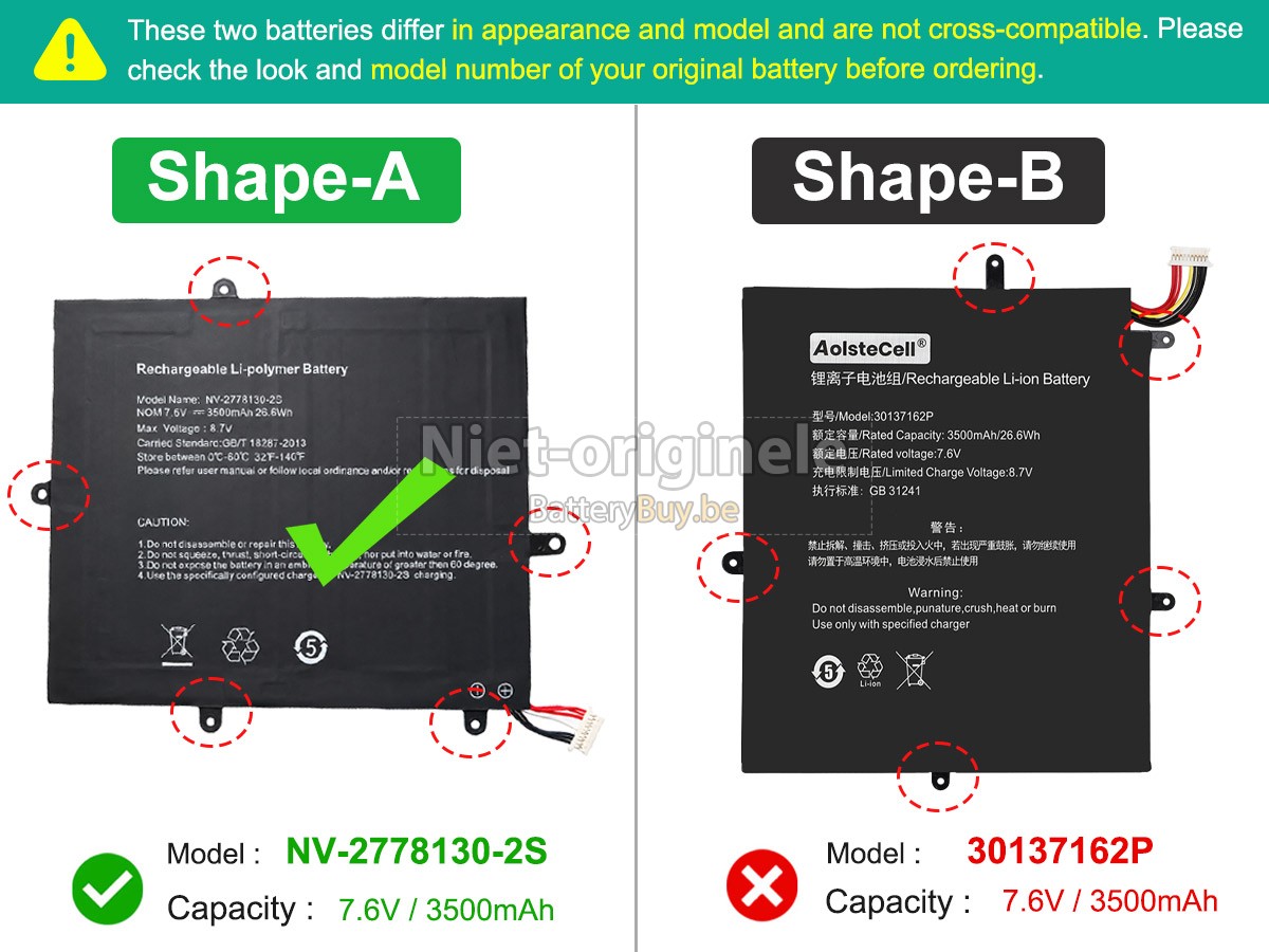 Teclast H-30137162P accu