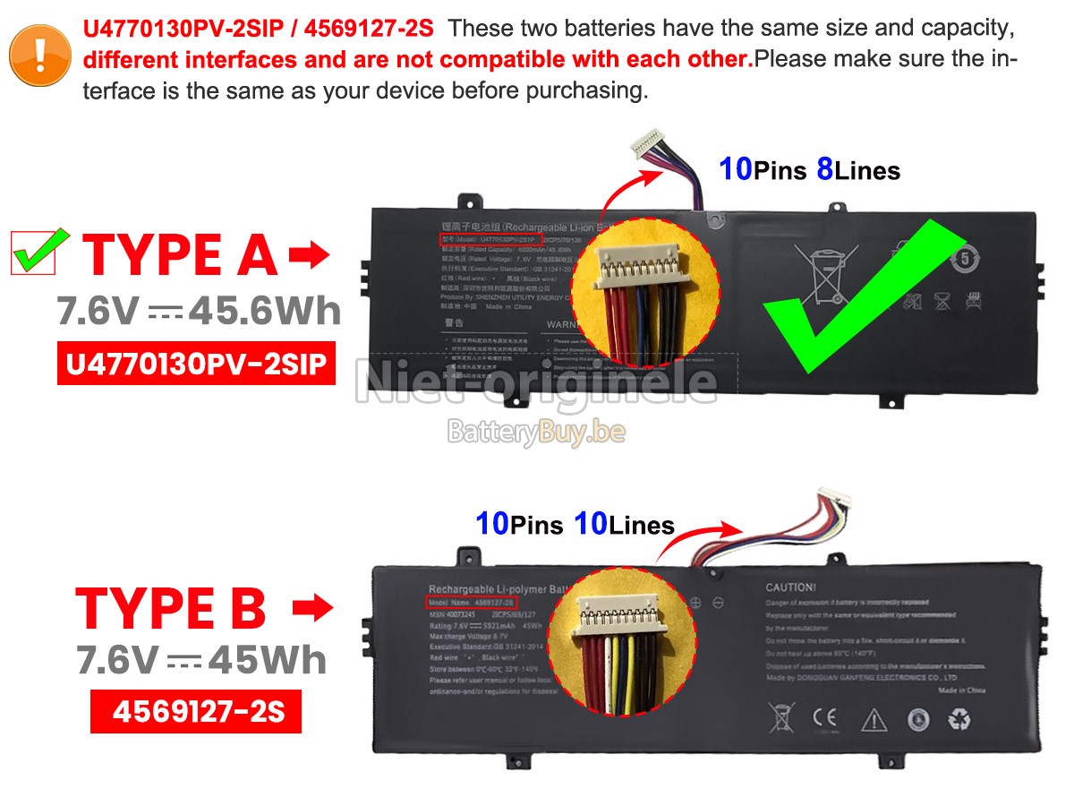 Teclast MEDION Akoya E15302 accu