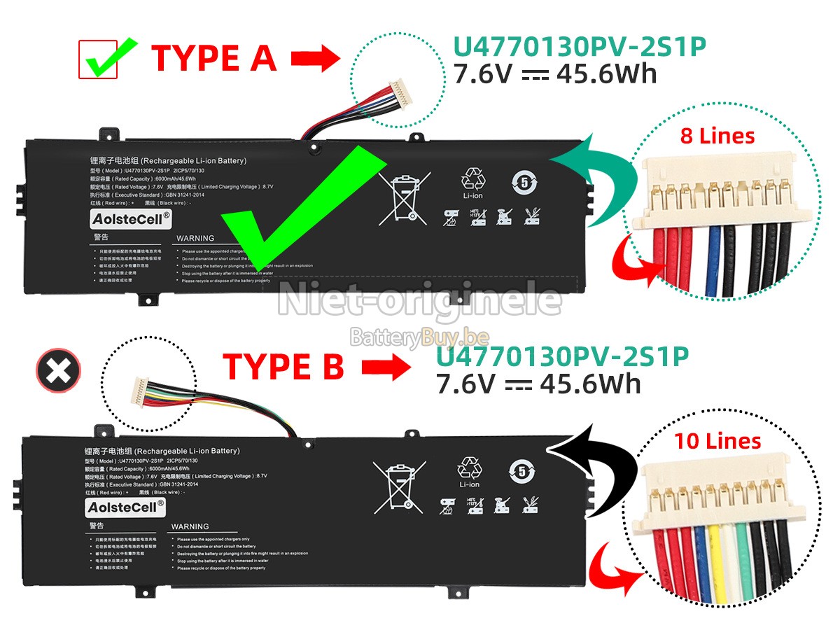 Teclast U4770130PV-2S1P accu