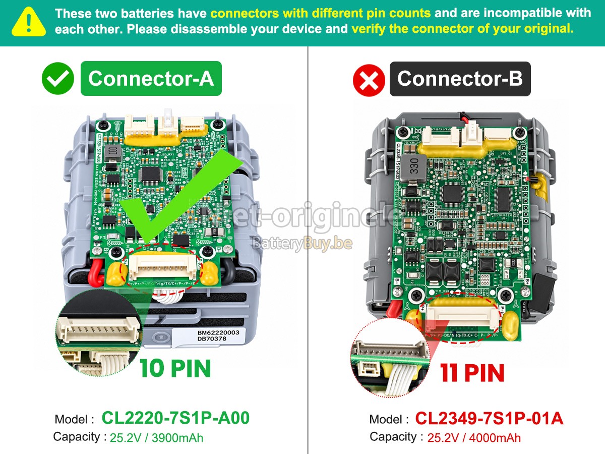 Tineco CHORUS FW60010ECN accu